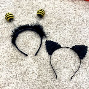 Bumble bee & cat headbands